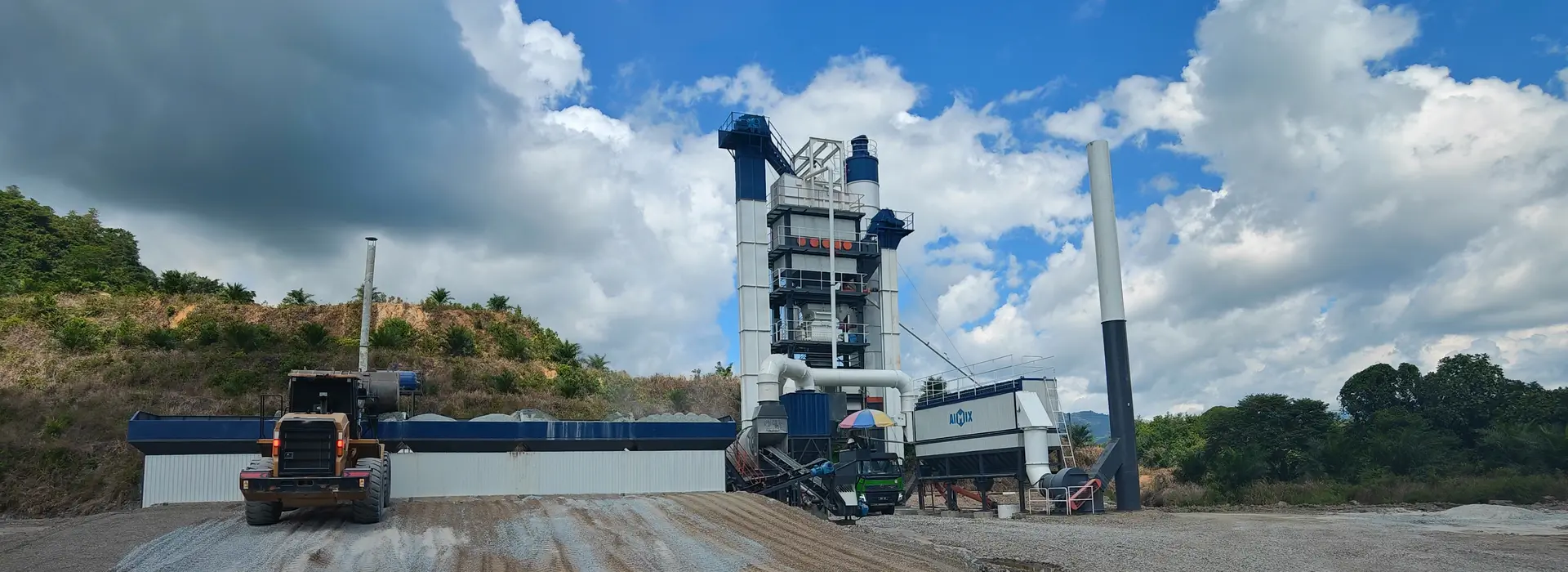 120TPH stationary asphalt batch mix plant selection in Malaysia