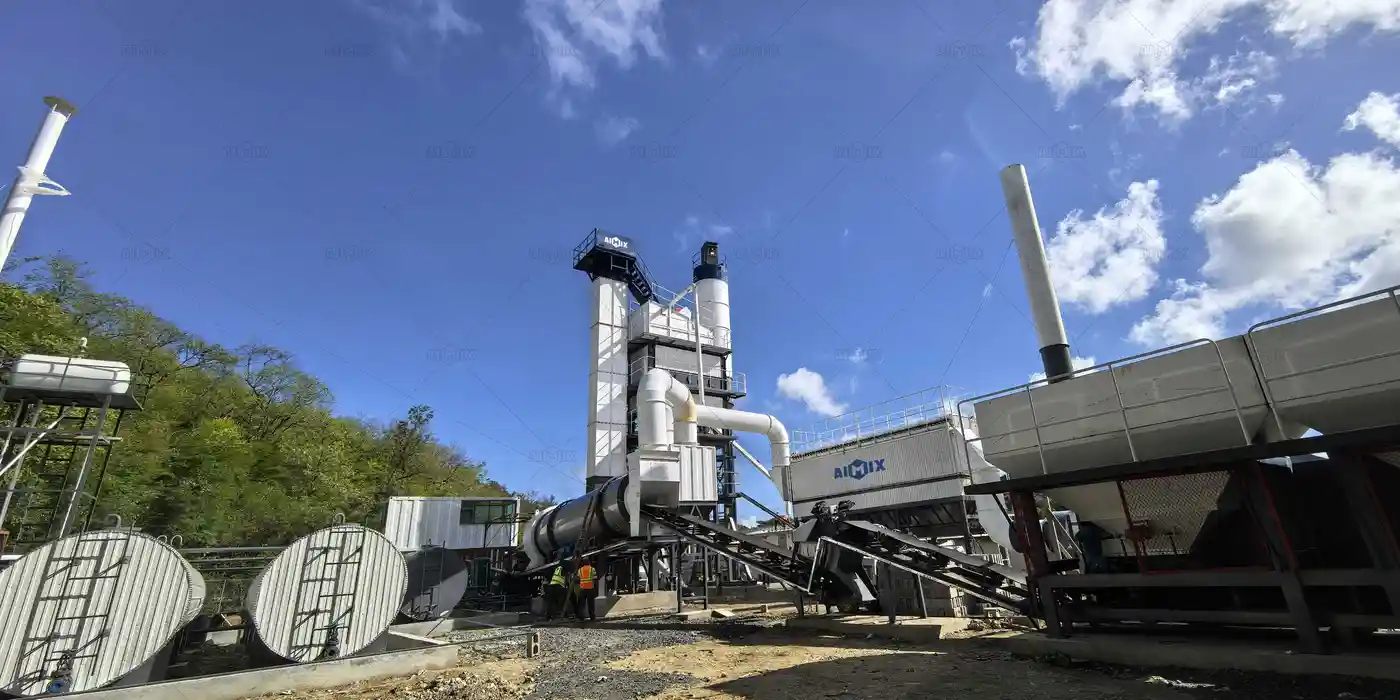 80tph staionary asphalt batching plant for road projects in Saint Lucia