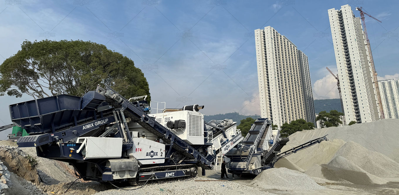 250 tph Tracked Granite Crushing for Road Construction in Malaysia