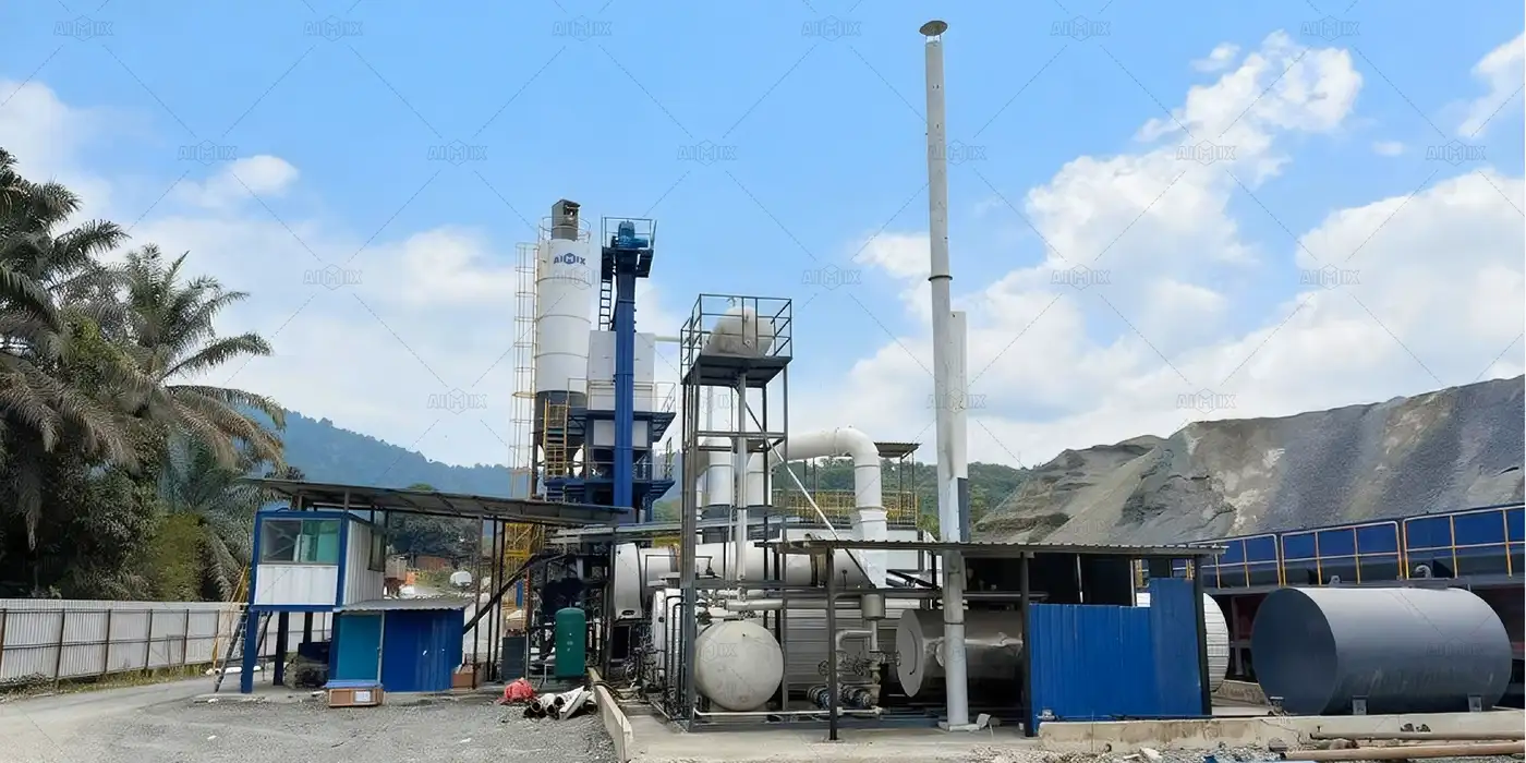80TPH Stationary Batch Type Asphalt Plant Solution in Kota Kinabalu, Malaysia