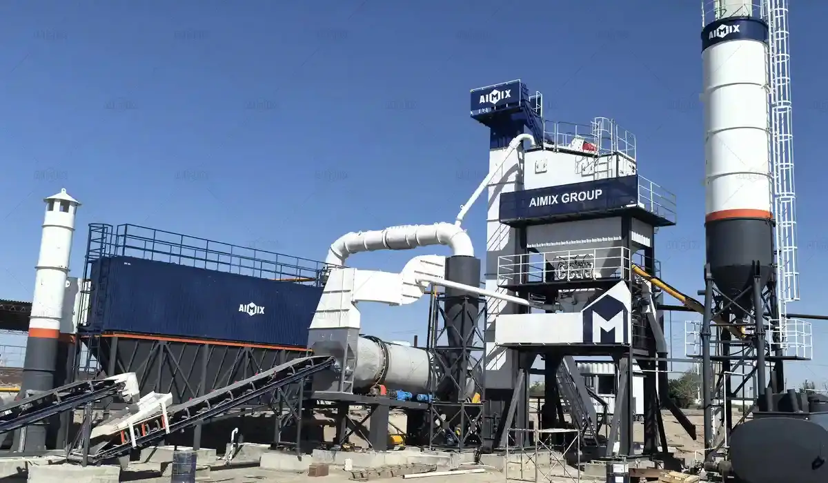 80TPH Stationary asphalt batch plant for asphalt road construction building in Turkmenistan