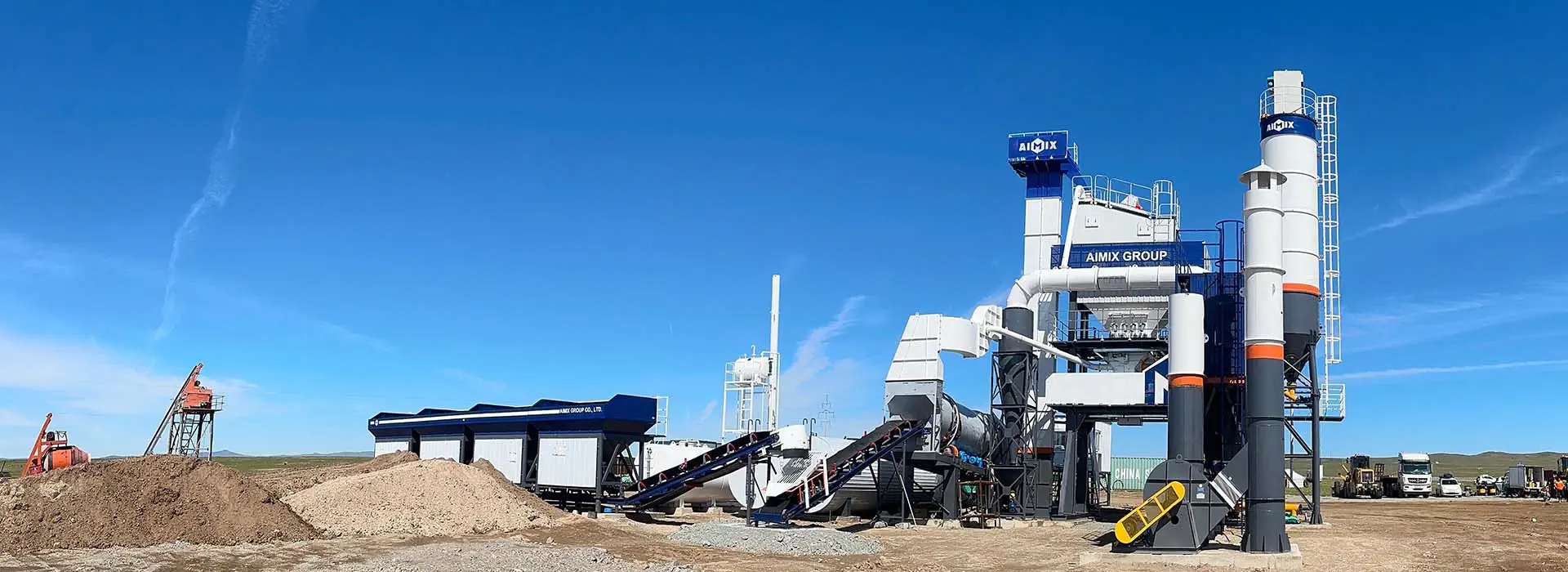 80tph stationary asphalt mix plant selection for road construction in Mongolia