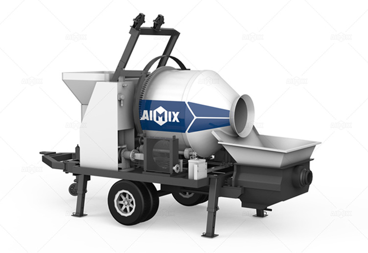 ABJZ40D AIMIX electric powered small concrete mixer with pump
