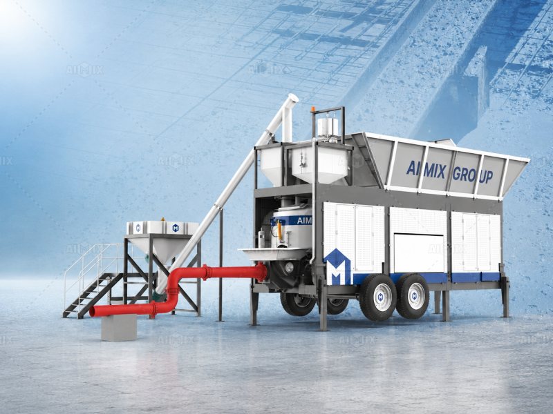 AJP40 integrated concrete mixing and pumping plant Aimix