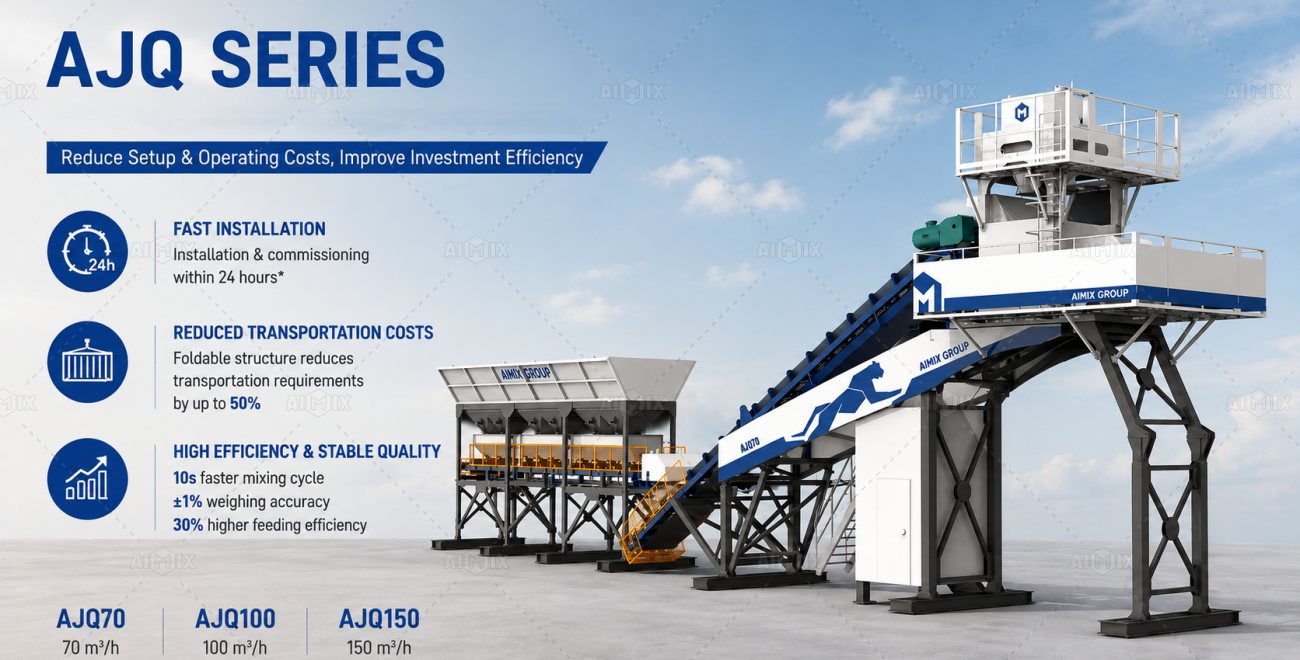 AJQ series quick installation concrete batch plant