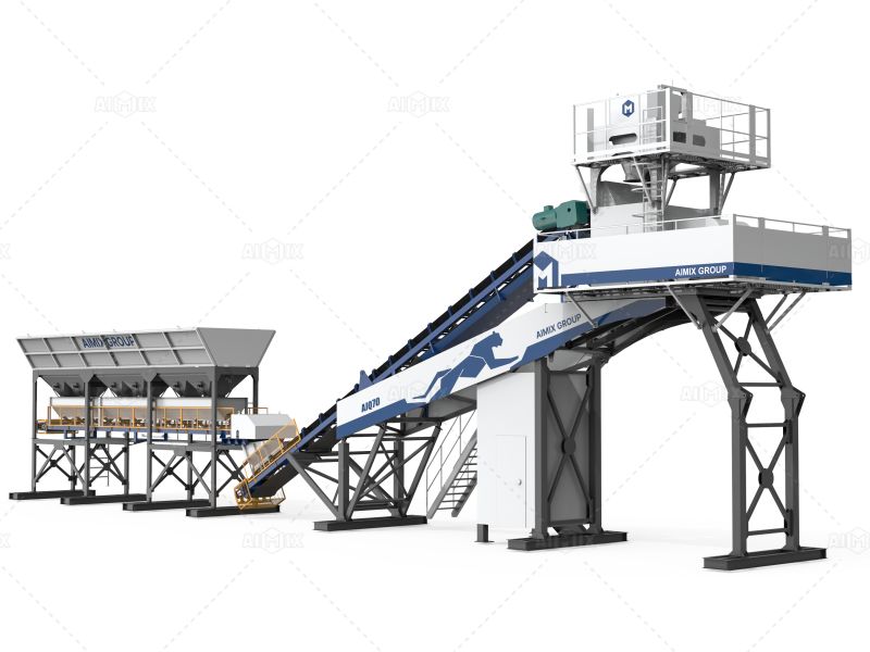 AJQ70 compact concrete batching plant