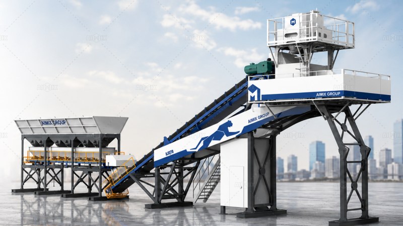 AJQ70 quick deployment batching plant with modular design