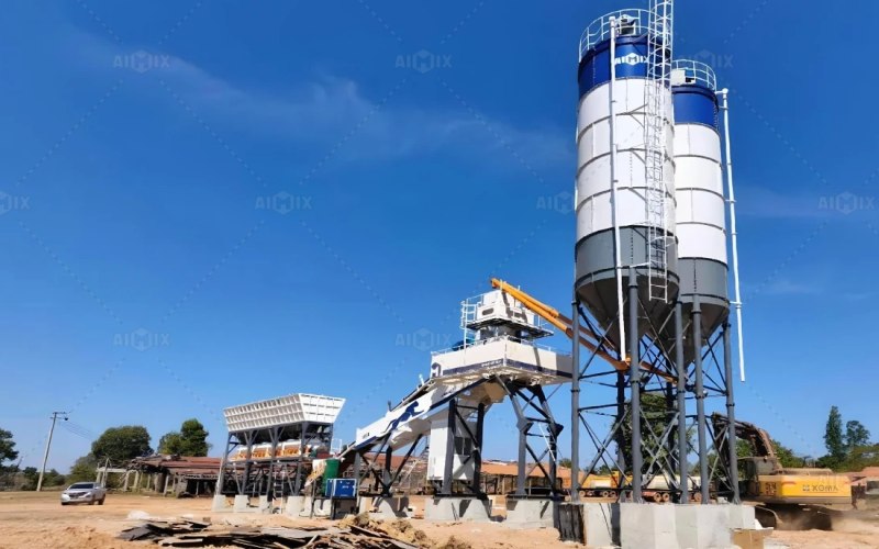 AJQ70 quick installation batching plant for Laos