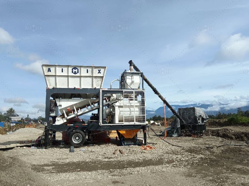 AJSY40 installed in papua Indonesia supporting airport access road construction project