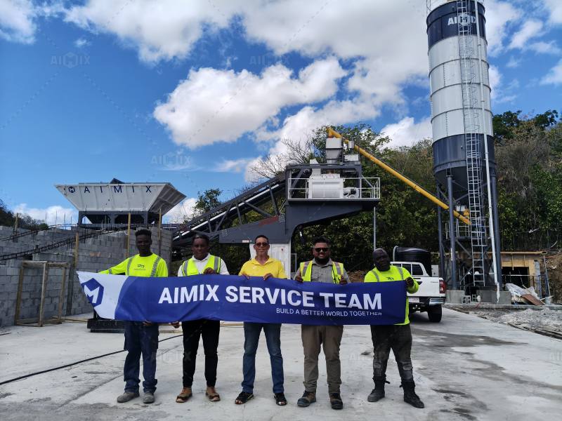 AJY60 mobile concrete batching plant for sale in Antigua and Barbuda