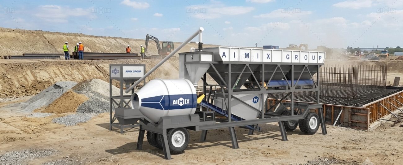 AJZY drum type mobile batch plant for different projects