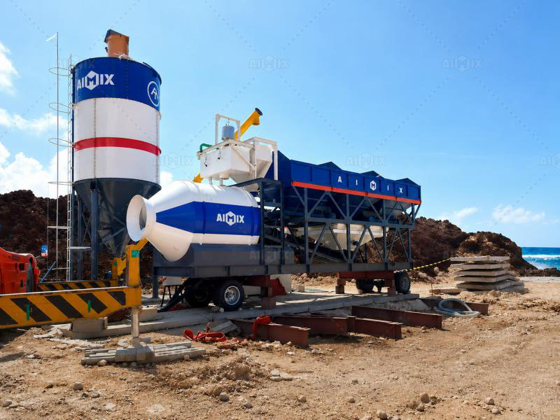 AJZY50 drum type Mobile Batching Plant