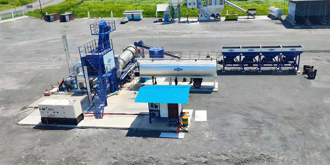 ALYT-80 portable asphalt drum mix plant for road construction in Papua New Guinea