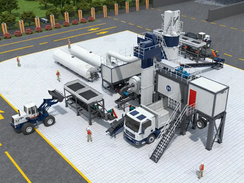 ALYT Mobile asphalt drum mix plant with RAP system