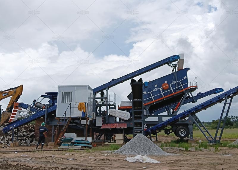 APY4 Mobile Crushing Plant in Zimbabwe for Aggregate Production