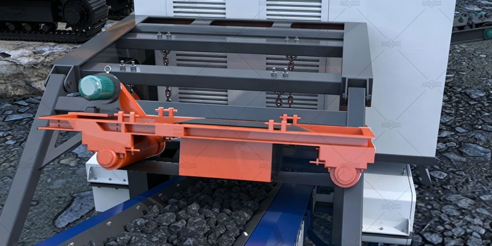 Automatic Iron Removal Device on APYL2-116J Jaw Crusher Mobile