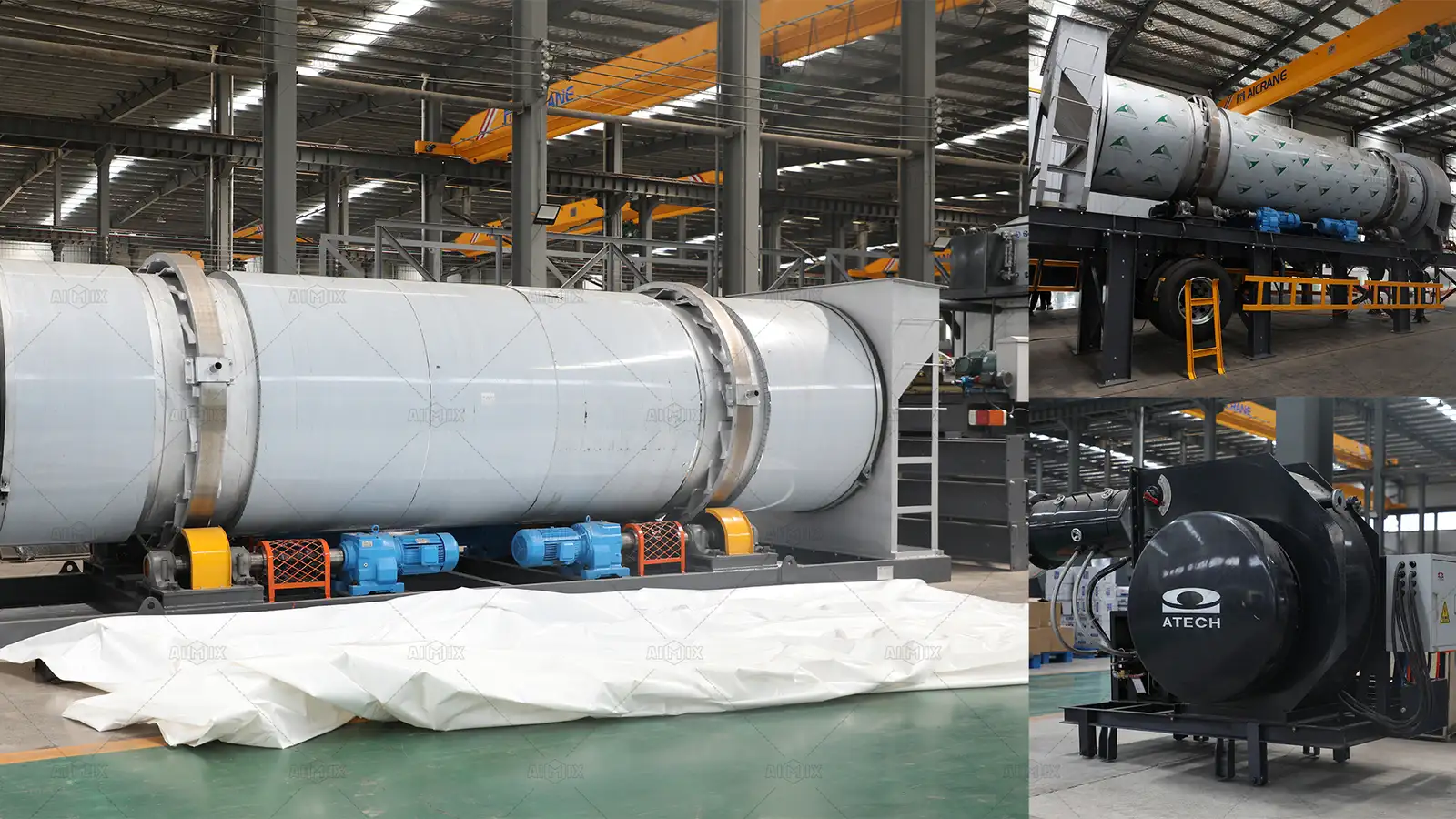 Drying and Heating System of ALYQ-90 mobile asphalt batch plant
