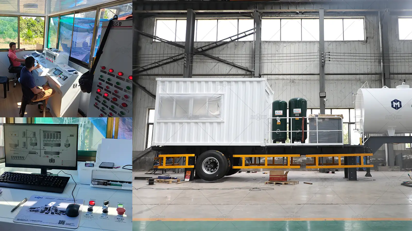 Integrated Control Room and Electrical System of ALYQ-90 mobile asphalt batch plant