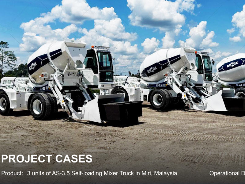 Malaysian Customer Repurchases 3 units Self Loading Concrete Mixers