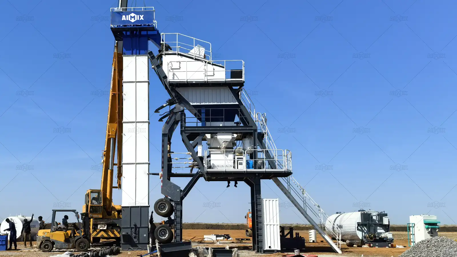 Mobile Main Tower and Hot Aggregate System of ALYQ-90 mobile asphalt batch plant