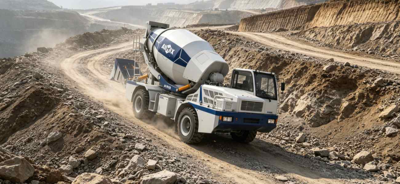 Suitable for a variety of terrains of AS-MK24 self loading mixer