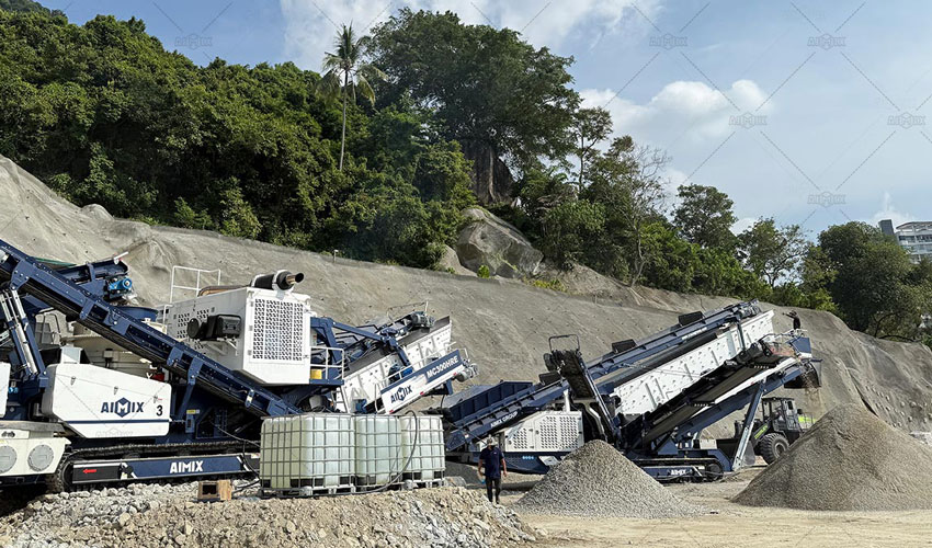 Tracked Crushing Line for Expressway Construction in Malaysia