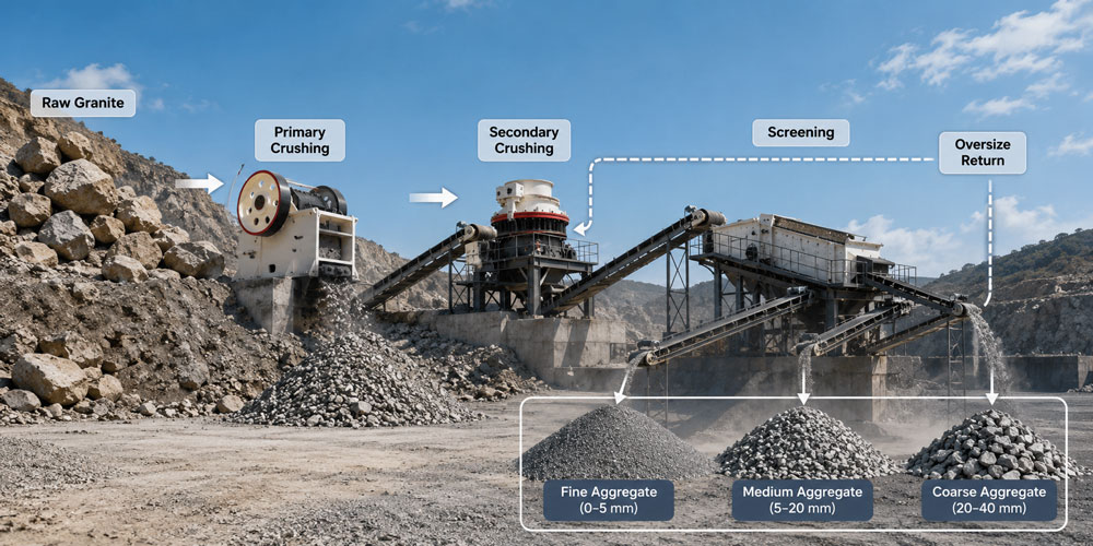 Two-Stage Granite Crushing