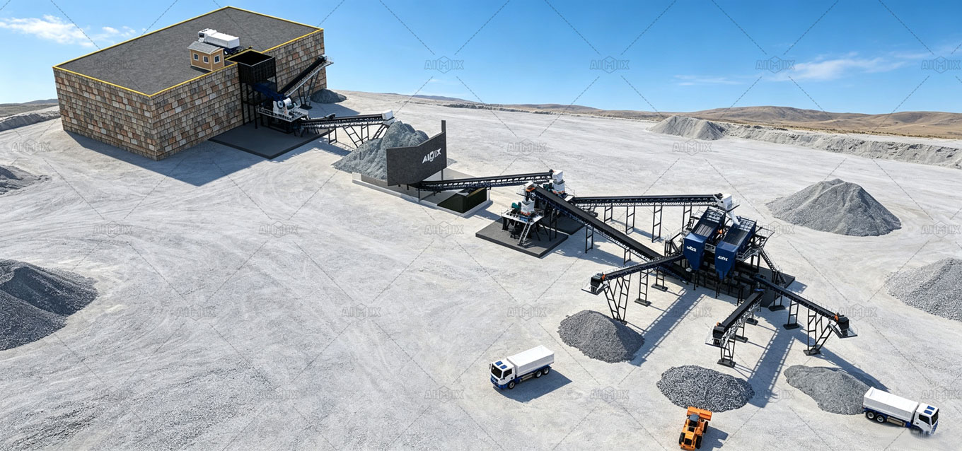 Typical Stationary Granite Crushing Configuration Jaw → Cone → Fine Cone Crusher / VSI Crusher → Screen