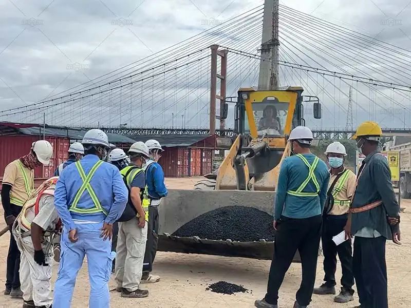 asphalt aggregates quality check with the company in Myanmar