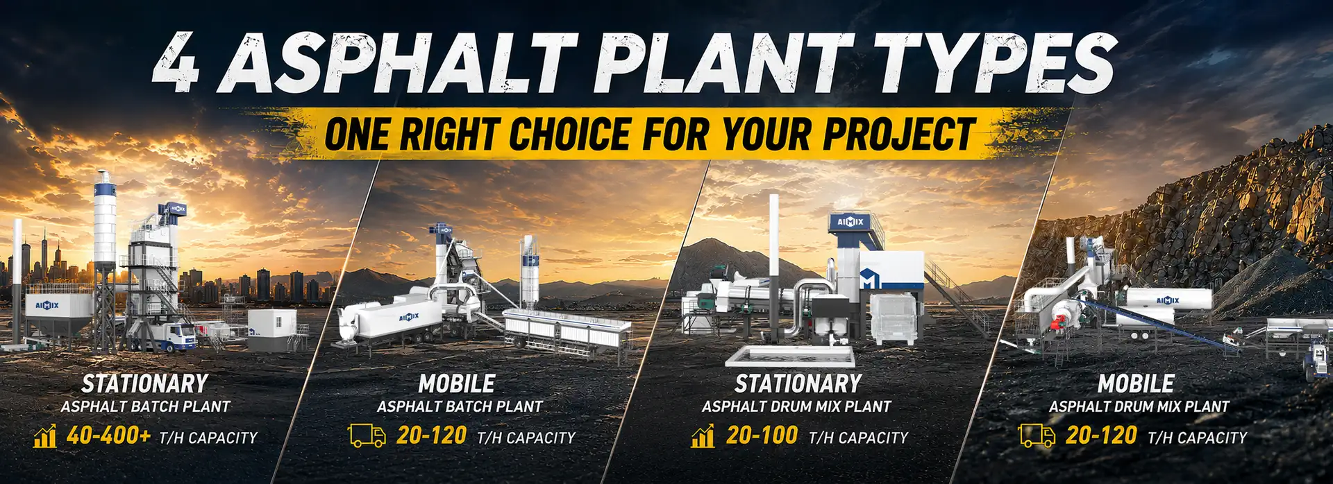 choose 4 types of asphalt plants for your road projects