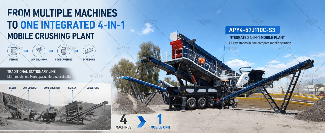 multiple machines change to one integrated mobile crushing plant