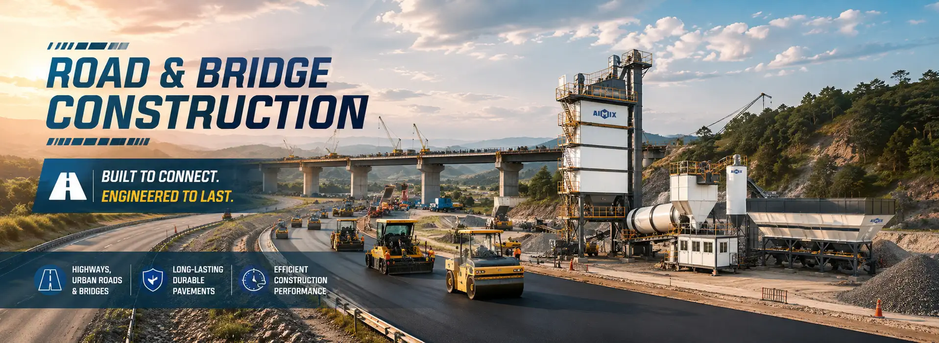 the construction of roads and bridges