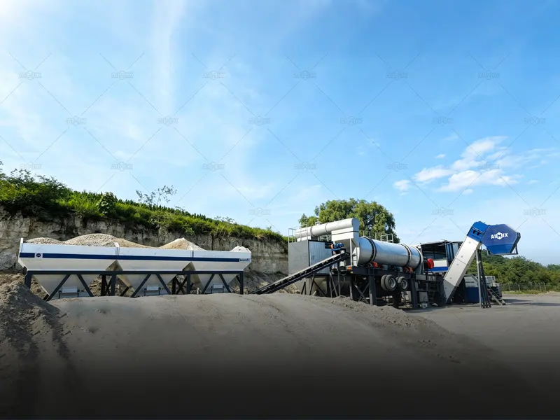 100 TPH Portable Drum Asphalt Mixing Plant in Mexico