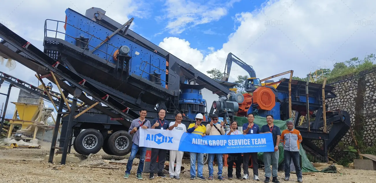100tph 4 in 1 mobile crusher plant for granite processing in Indonesia
