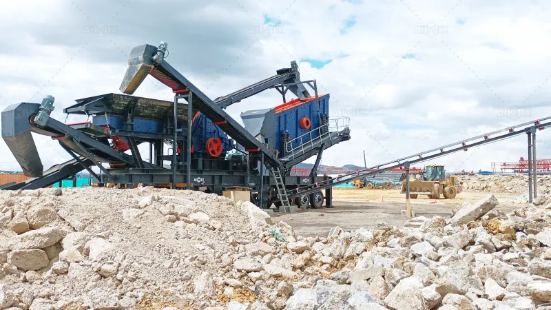 Uma planta portátil de britagem de impacto com capacidade de 150 toneladas por hora foi fornecida à Colômbia para processar resíduos de construção de um projeto de metrô.