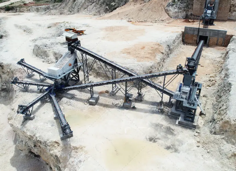 200tph stationary crushing plant for limestone processing