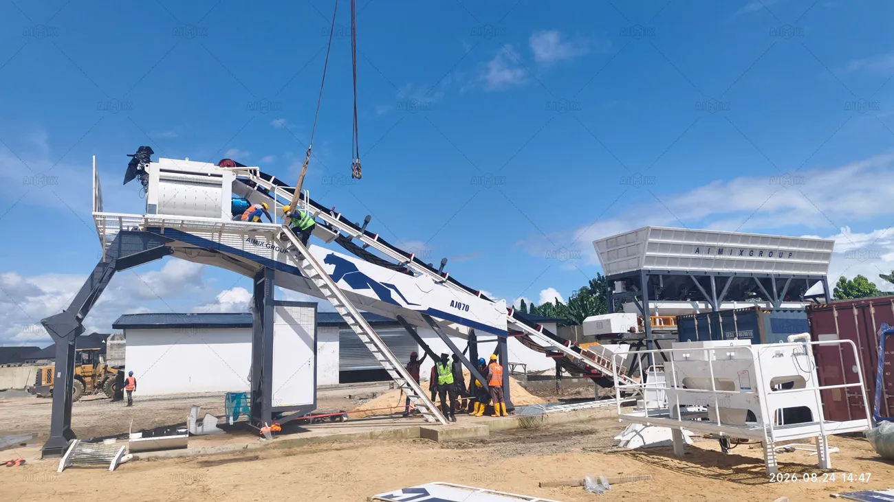 AJQ70 batching plant installed in Nigeria