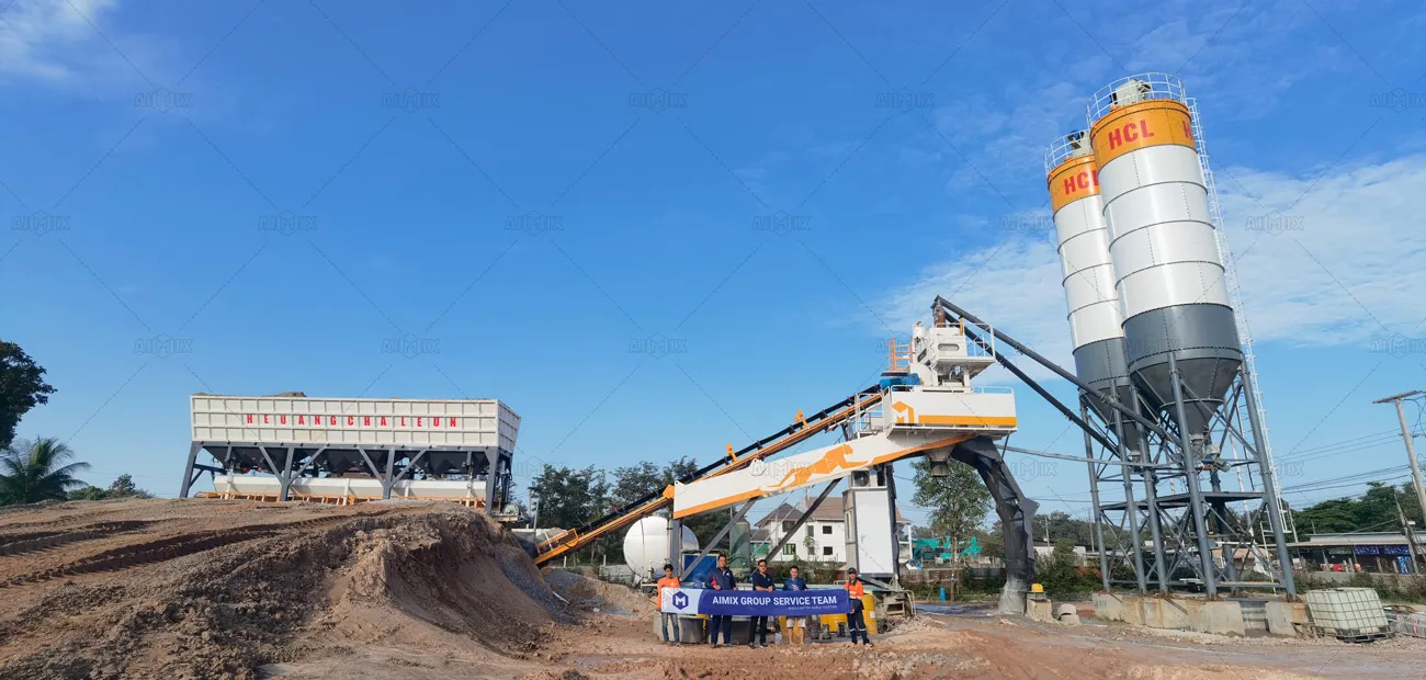 AJQ70 fast-setup batching plant installed in Laos