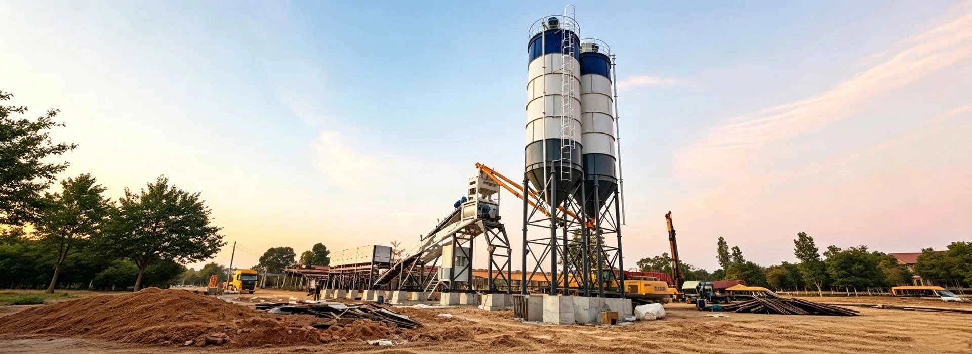 AJQ70 quick install batching plant was put into use in Laos
