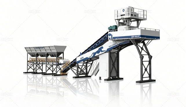AJQ70 quick setup concrete plant Aimix