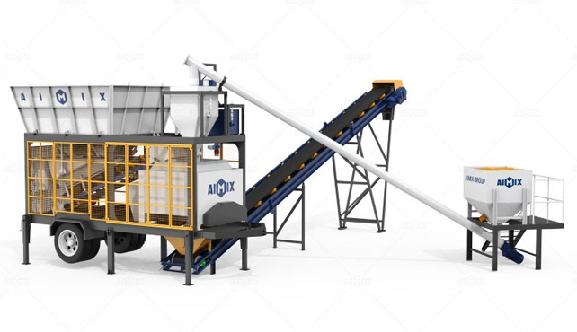 AJSY series compact concrete mixing plant