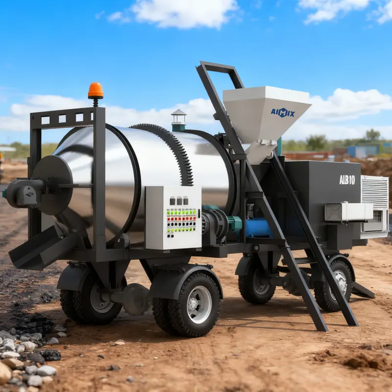 ALB Series mini portable asphalt mixer for sale 3D drawing