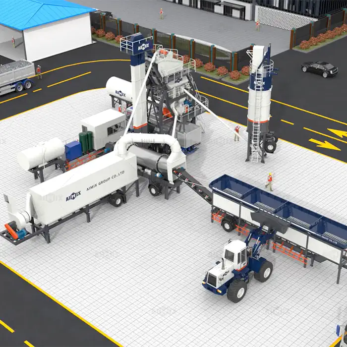 ALYQ portable asphalt mixing plant for sale globally for road construction