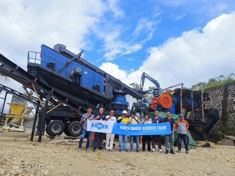 Aimix mobile stone crusher for Indonesia