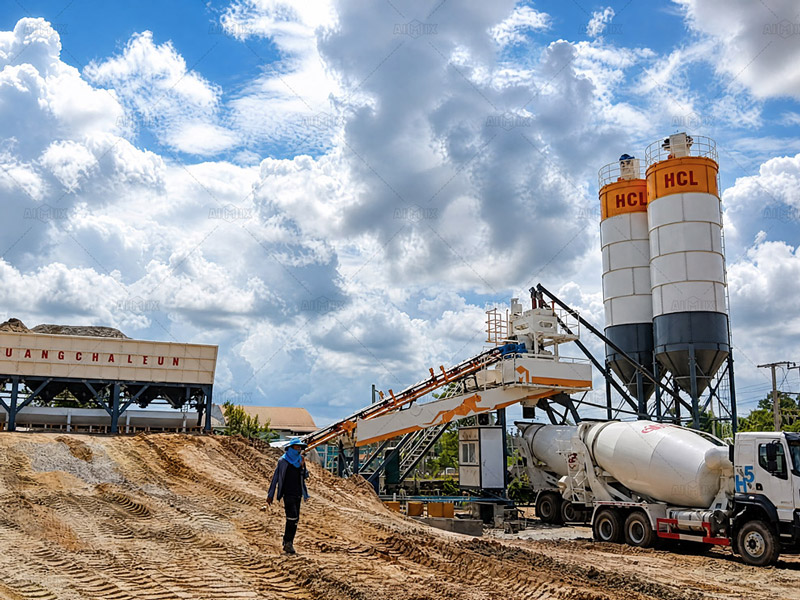 Another Set Of AJQ70 batching plant was installed in Laos