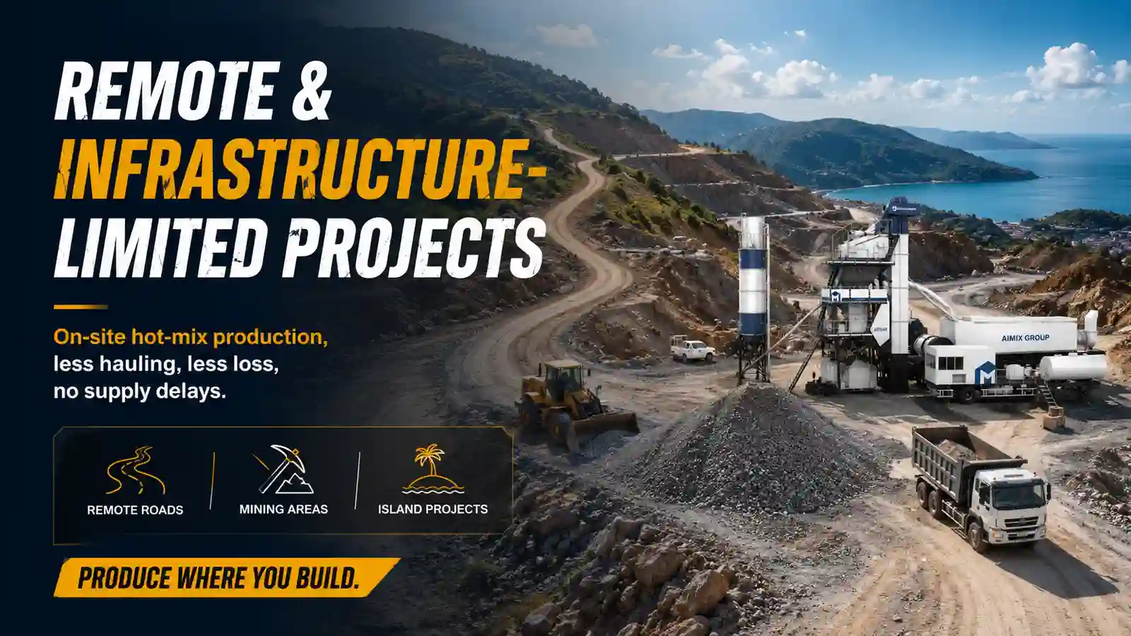 Remote & Infrastructure-Limited Projects of portable asphalt plants