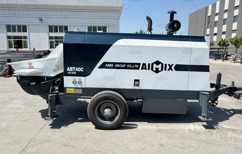 Trailer Type Mobile Concrete Pump with Wheels