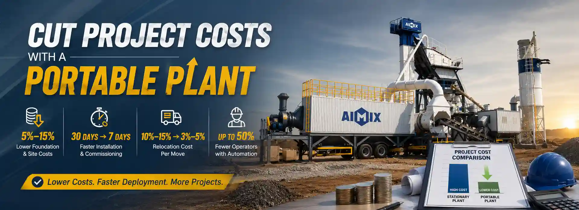 how to cut project cost by portable asphalt plant