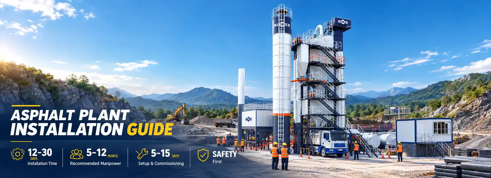 how to install an asphalt mixing plant