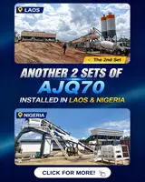 two sets of AJQ70 batching plants were installed in Nigeria and Laos